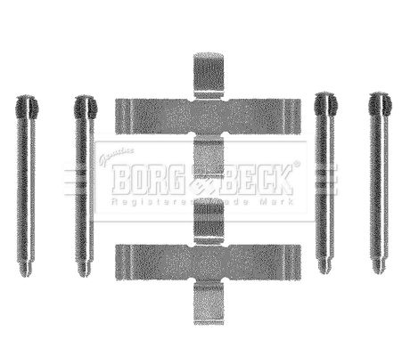 BORG & BECK Комплектующие, колодки дискового тормоза BBK1090